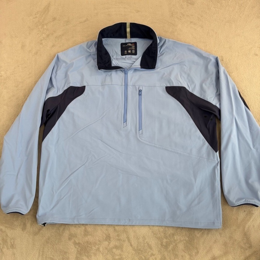 RLX Ralph Lauren Spyglass 1/4 Zip Pullover in Blue Men 2XL Performance NWOT